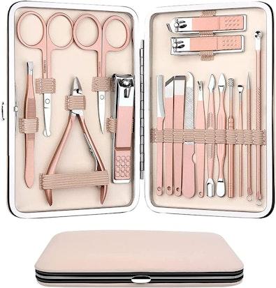 18-in-1 Stainless Steel Manicure & Pedicure Set cover