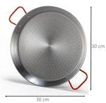 30cm Polished Carbon Steel Paella Pan alternate 1
