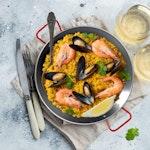 30cm Polished Carbon Steel Paella Pan alternate 2