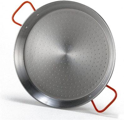30cm Polished Carbon Steel Paella Pan cover