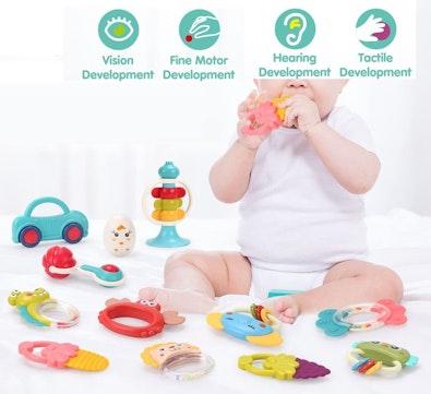 12-Pack Baby Rattle & Sensory Teether Set cover