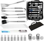 21-Pc Stainless Steel BBQ Tool Set