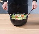 Bamboo Fiber Salad Bowl & Servers - Black alternate 6