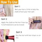 Kids' 10-Color Temporary Hair Chalk Comb Set alternate 4