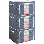 Large 100L Clothes Storage Bag 3-Pack with Handles