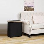 Large Double Laundry Basket with Lid - Black alternate 7