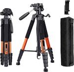 Professional Aluminum Camera Tripod, Orange