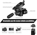 Professional Aluminum Camera Tripod, Orange alternate 5