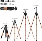 Professional Aluminum Camera Tripod, Orange alternate 2