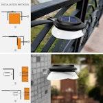 SMY 4pcs LED Solar Gutter Lights, IP55 Waterproof alternate 5