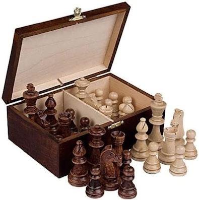 Staunton No. 6 Chess Set with 10 cm King cover