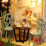 Cat Coffee Dollhouse Kit with Furniture & Music alternate 2