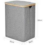 Canvas Laundry Basket with Lid alternate 1