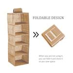 2 Pack 5-Tier Shelf Hanging Closet  (Beige) alternate 4