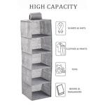 2 Pack 5-Tier Shelf Hanging Closet (Grey) alternate 2