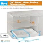 2 Pack Pull Out Cabinet Organizer (White) alternate 1