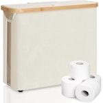 2 Pack Toilet Paper Storage Basket (White) thumbnail