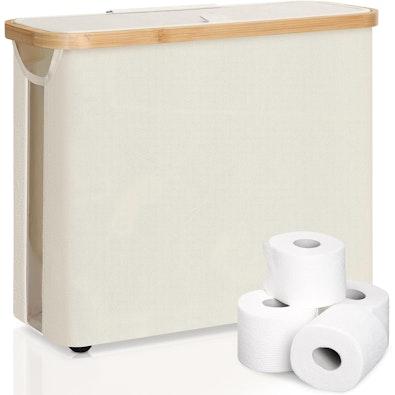 2 Pack Toilet Paper Storage Basket (White) cover
