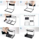 2 Tier Kitchen Sink Organiser (Black) alternate 5