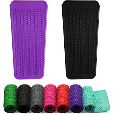 2-Pack Heat Resistant Silicone Mat for Hair Tools cover