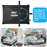 2-Tier Black Dish Drying Rack for Kitchen Counter alternate 1