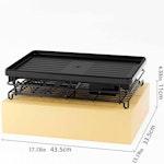 2-Tier Black Dish Drying Rack for Kitchen Counter alternate 7