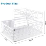2-Tier White Dish Drying Rack for Kitchen Counter alternate 1