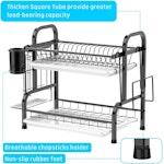2-Tier Dish Rack with Utensil Holder alternate 3