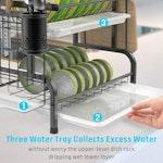 2-Tier Dish Rack with Utensil Holder alternate 4