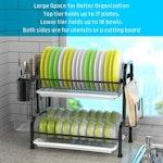 2-Tier Dish Rack with Utensil Holder alternate 6