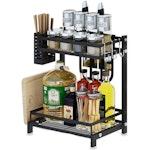 2-Tier Kitchen Spice Rack Organizer Storage Shelf thumbnail