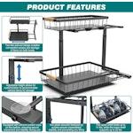 2-Tier Black Kitchen Under Sink Organiser alternate 3