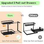 2-Tier Black Kitchen Under Sink Organiser alternate 5