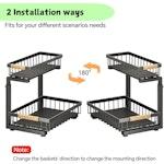 2-Tier Black Kitchen Under Sink Organiser alternate 6
