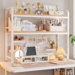 2-Tier Metal Desktop Hutch Bookshelf alternate 1