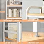 2-Tier Metal Desktop Hutch Bookshelf alternate 5