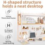 2-Tier Metal Desktop Hutch Bookshelf alternate 6