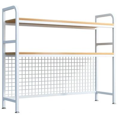 2-Tier Metal Desktop Hutch Bookshelf cover