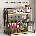 2-Tier Wooden Kitchen Countertop Spice Rack alternate 2