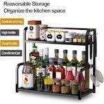 2-Tier Wooden Kitchen Countertop Spice Rack alternate 3