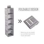 3 Pack 5-Tier Shelf Hanging Closet (Grey) alternate 3