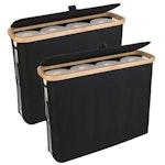 2 Pack Toilet Paper Storage Basket (Black) thumbnail