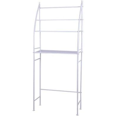 3-Tier White Over Washing Machine Storage Rack cover