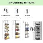 4 Tier Adjustable Baskets Over Door Pantry alternate 4