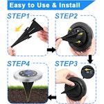 4-Pack Solar Waterproof Ground Lights for Outdoors alternate 4