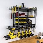 4-Tier Power Tool Rack Organizer Wall Mount
