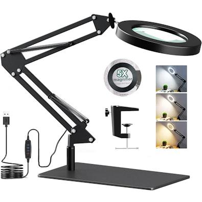 5X Magnifying Desk Lamp with Light Stand cover