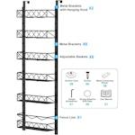 6 Tier Adjustable Baskets Over Door (Black) alternate 7