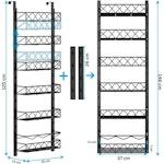 6 Tier Adjustable Baskets Over Door (Black) alternate 8