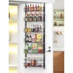 6 Tier Adjustable Baskets Over Door (Black) alternate 1